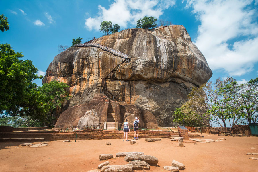 The Sigiriya rock fortress revealing the grandeur of the Sigiriya World Heritage Site