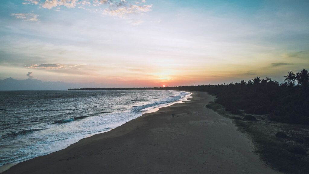 Sun set at ranna beach, Sri Lanka