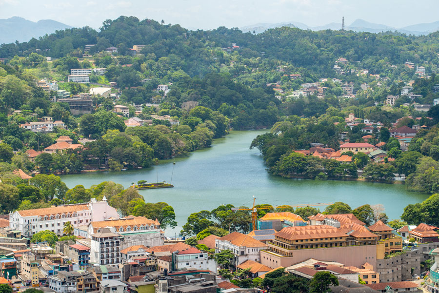 The Scenery View of Kandy Lake the and its Beautiful Surrounding, at Kandy, Sri Lanka’s Astonishing Capital of the Central Highlands!