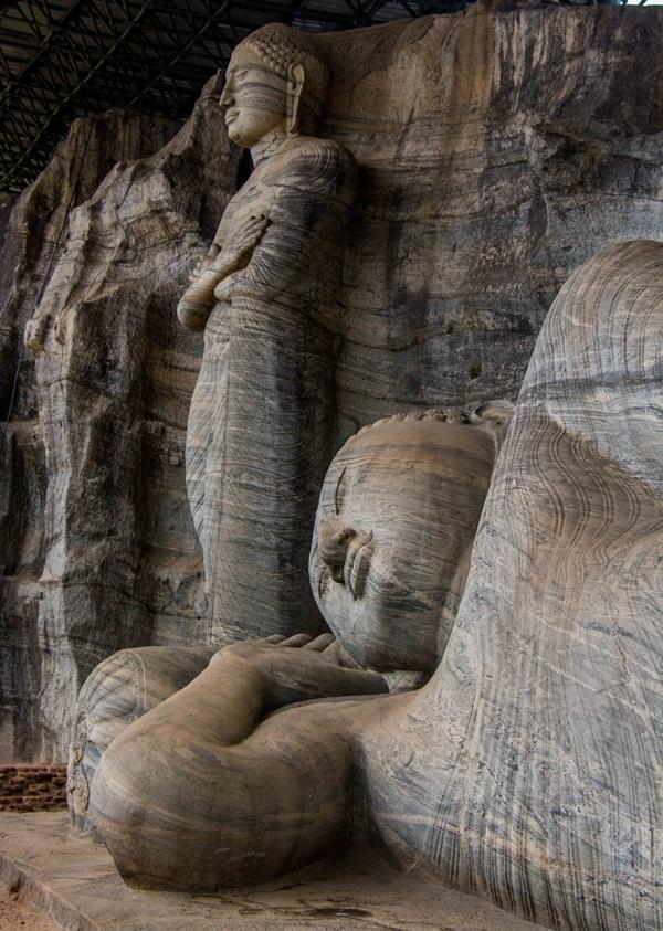 Stone Statues at Polonnaruwa Gal Viharaya
