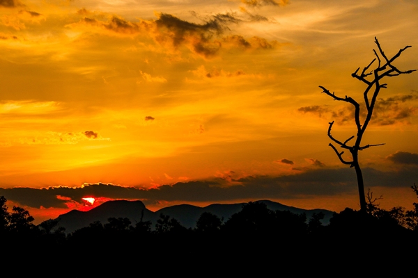 The Wonderful Sunset at Ritigala Mountain Range