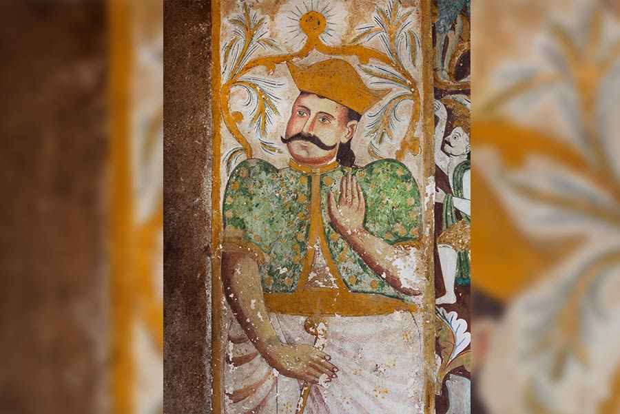 A Wall Painting of a Sri Lankan King